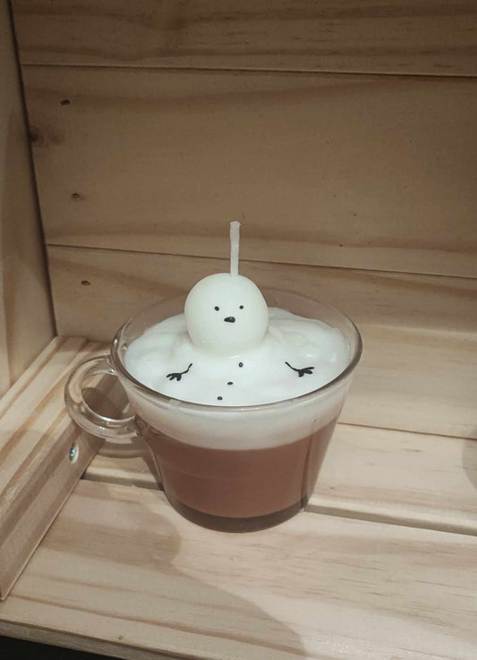 Hot Chocolate Snowman Handmade Candle